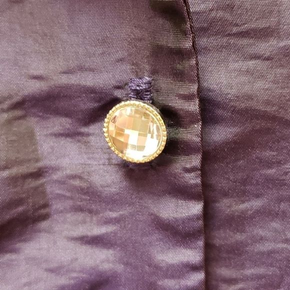 NWT 💜🖤 LAURA Purple Shimmer Evening Top/ Blouse - Picture 7 of 16